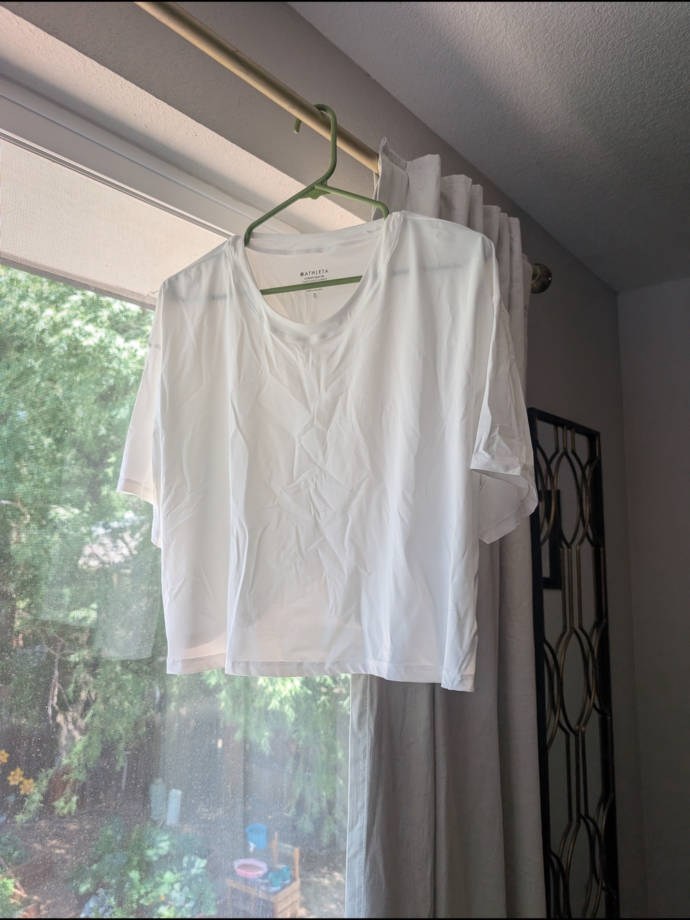 White Short Sleeve Scoop Neck Top